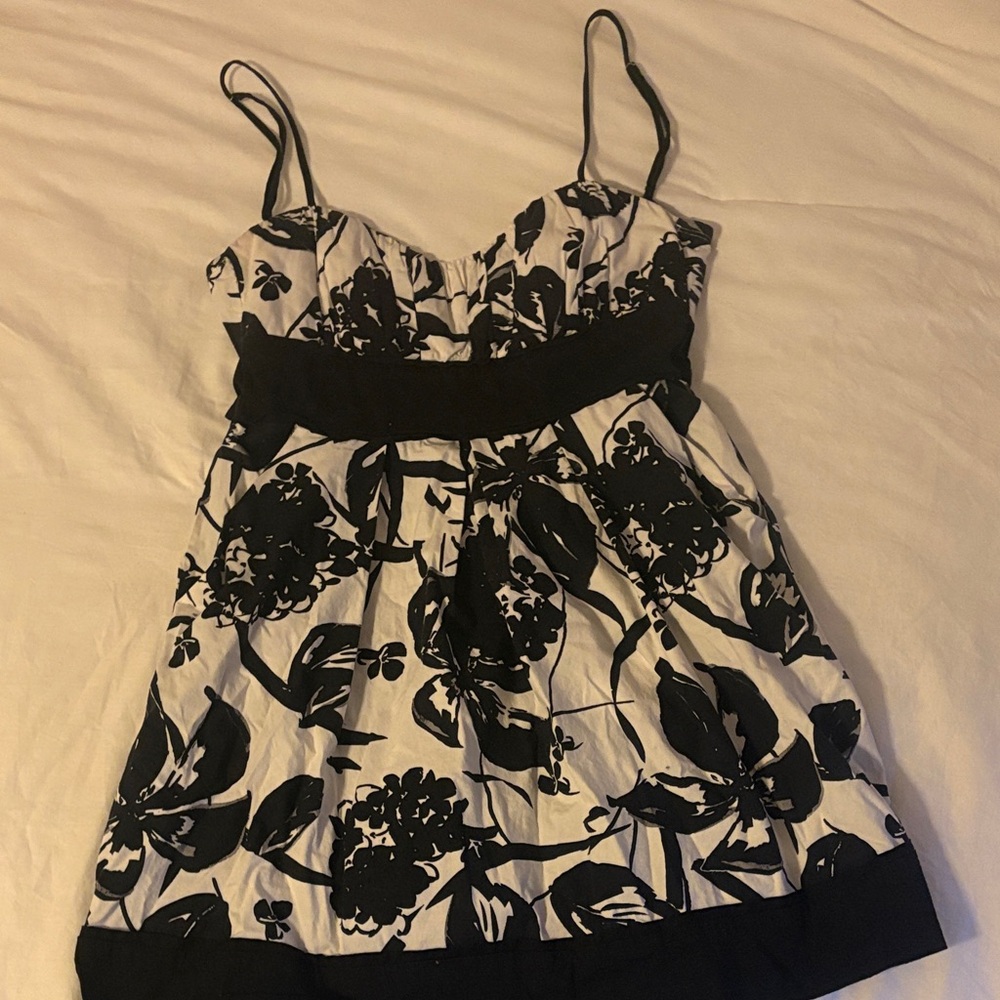 Black and White Floral Sundress